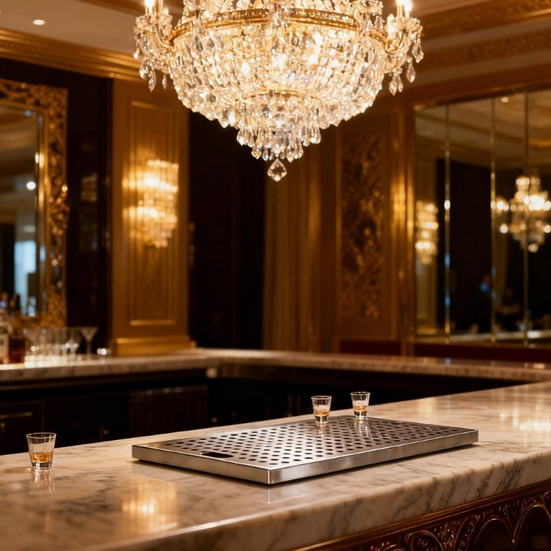 Metal steels Beer Drip Tray Metal Beer Tower Drip Pan Surfaces Mount No Drain Drip Tray Metal Drip Tray Enduring