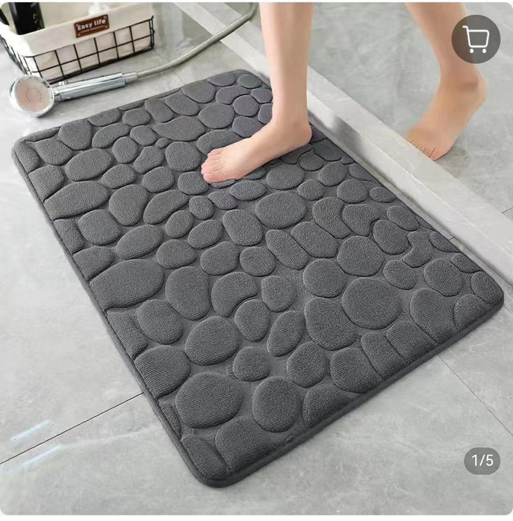 Premium Coral Fleece Memory Foam Bathroom Floor Mats