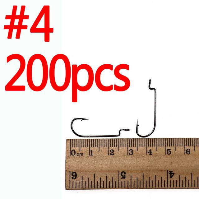 200 шт. крючок с узким зазором для каролинской установки, мягкий крючок для наживки для ловли окуня, крючки для привязывания окуня 5/0 4/0 2/0 2 4 6