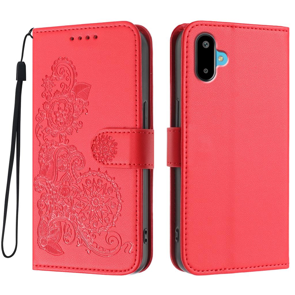 For Samsung Galaxy M06 5G/Galaxy F06 5G Phone Cases Mandala Flower Leather Wallet Mobile Cover with Strap