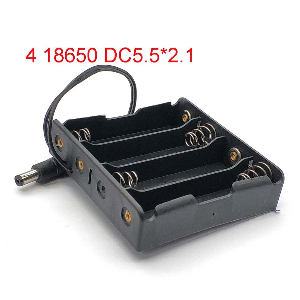 18650 Battery Storage Box Case DIY 1/2/3/4 Slot Way DIY Batteries Clip Holder Container with Wire Lead Pin