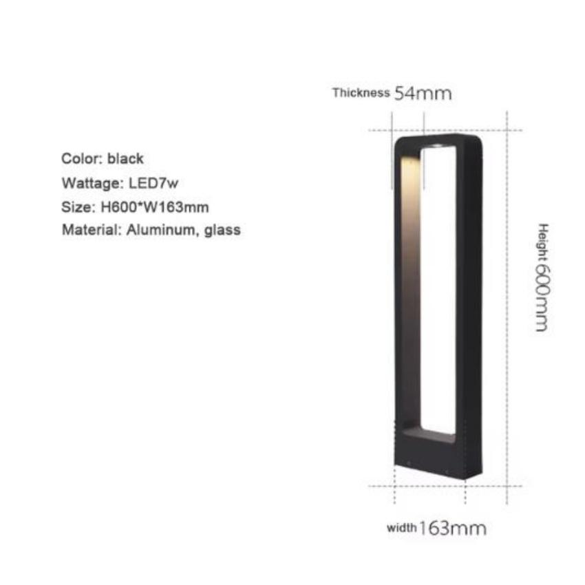 Светодиодные садовые светильники, газонная лампа IP65, водонепроницаемая, современная, алюминиевая, столбчатая, для наружного использования, для двора, виллы, ландшафта, газона, лампы-столбики