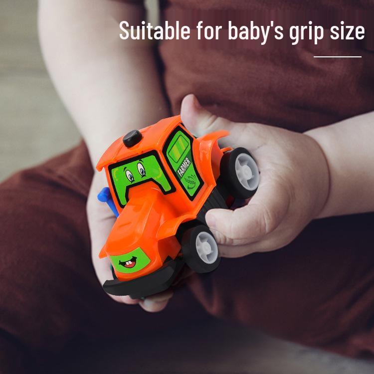 ABS Cartoon Construction Pull-Back Toy Car for Babies and Toddlers
