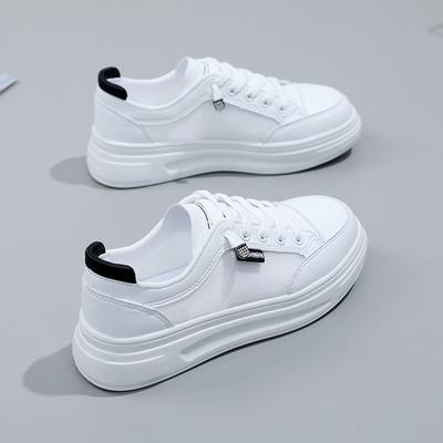 6612 Новая женская обувь, белые туфли на платформе, женские летние универсальные кроссовки, популярная модная дышащая обувь с сеткой