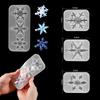DIY Домашнее украшение Ремесла Снежинки Смолы Формы Силиконовый Подвеска Рождественский Подарок Эпоксидная Смола Форма