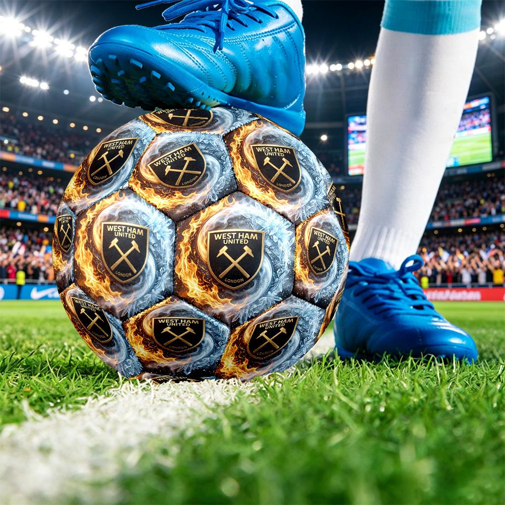 Футбольный мяч West Ham United, размер 5, с принтом, противоскользящий, для взрослых, футбольный мяч-сувенир для фанатов футбола