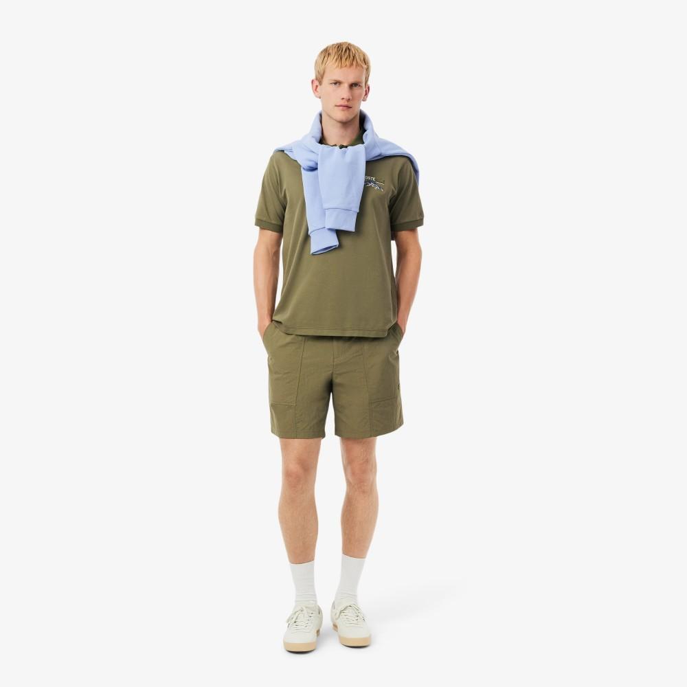 [Lacoste] Men's Mountain Graphic Short-Sleeve Polo Shirt PH5821-55NE9F