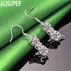 925 Sterling Silver Cat AAA Zircon Pendant Piercing Earrings Fashion Charm Wedding Jewelry