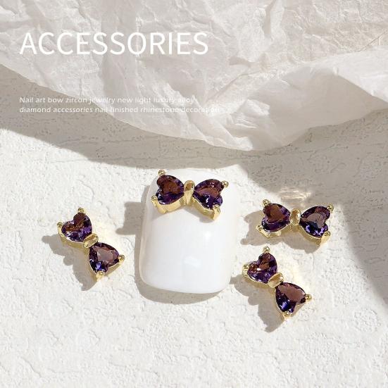 Украшение для ногтей, блестящее украшение из кубического циркония, 3D-украшение в виде бабочки