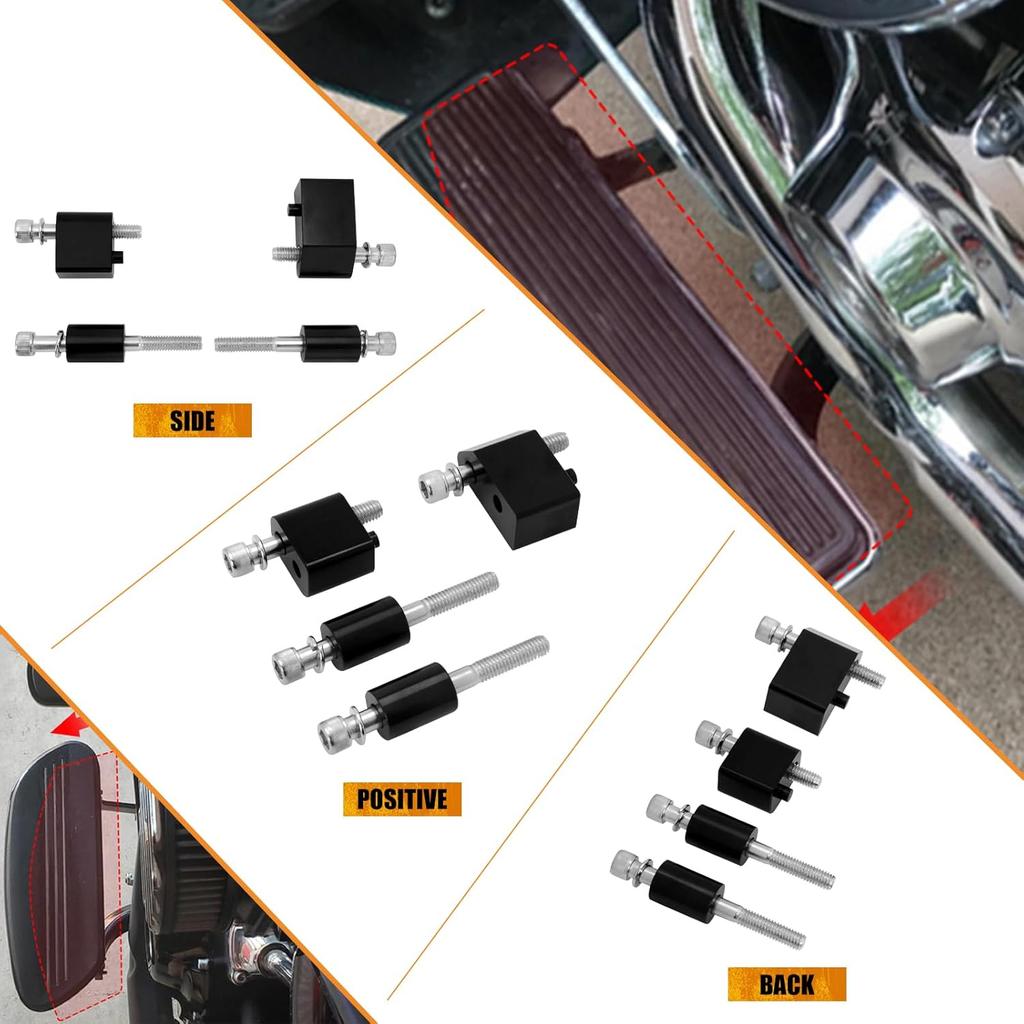 1.25" Driver Floorboard Extensions Floorboard Extenders Spacer Fit for Harley Touring Electra Glide Road Glide Road King Street Glide 2009-2025 FL