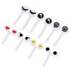 Practical-10 Pieces Of Mini Cute Cartoon Eyes Lunch Box Decoration Fork Fruit Fork Dessert Fork