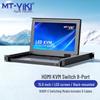 KVM 8-портовый HDMI-переключатель со встроенным 15,6-дюймовым светодиодным экраном