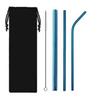 Factory Price 4pcs/Bag Reusable Drinking Straws with Bag 4pcs in 1 Bar Party Accessory 304 Stainless Steel Sturdy Drinks Straw