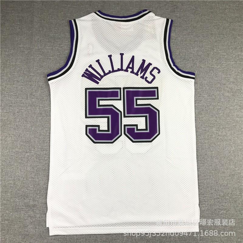 Mens Womens Basketball Jersey Sacramento Kings Retro Williams 55 Fox 5 Webber Sleeveless Training Vest Sportswear