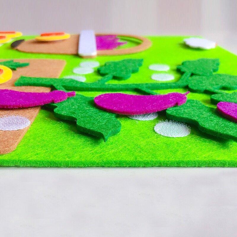 Детские математические игрушки Монтессори, сбор овощей, сделай сам, 3D головоломки, цифровое образование, детский сад, игрушки для раннего обучения, подарки