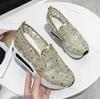 2024 Female Wedge Shoes Sequin Mesh Breathable Shoes Women Gold Silver Platform Sneakers Women Height Increasing Wedges Shoes Ca