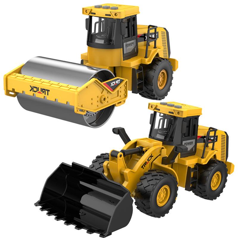 Детский симулятор дорожный каток бульдозер игрушка свет музыка повествование инерция инженерная машина мальчик игрушка