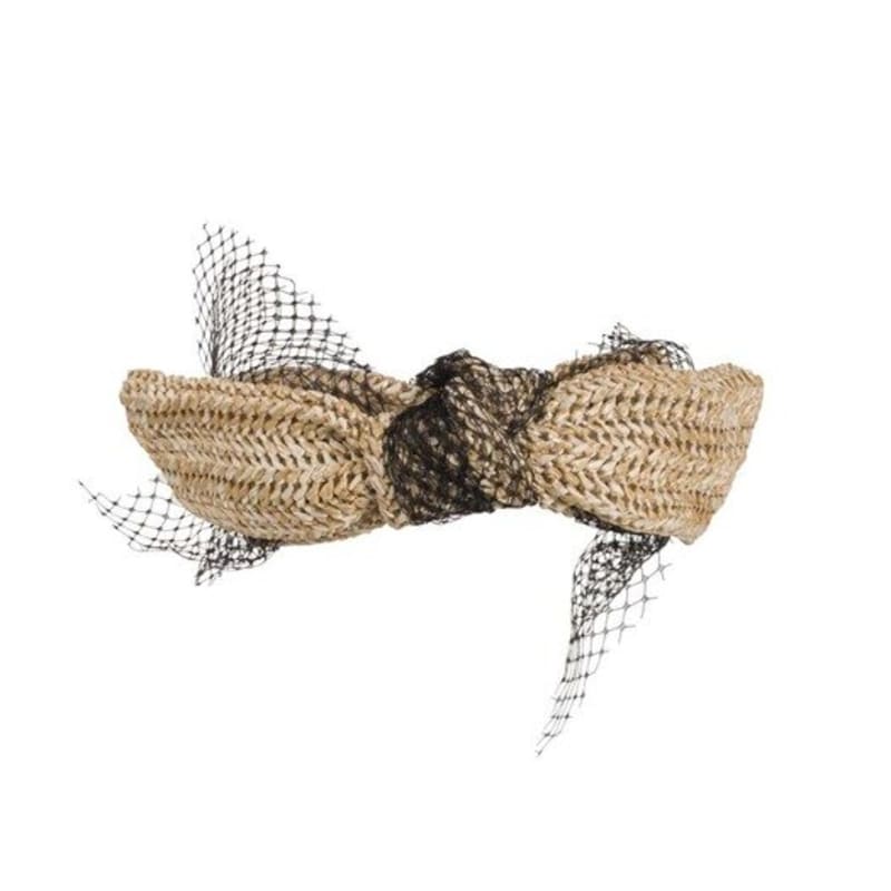 Brown Hat [serre-tete] Lace Bunny -Straw