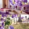 Guirlande de Ballons - Non spécifié - 128pcs - Violet, Blanc, Or - Facile à assembler - Latex
