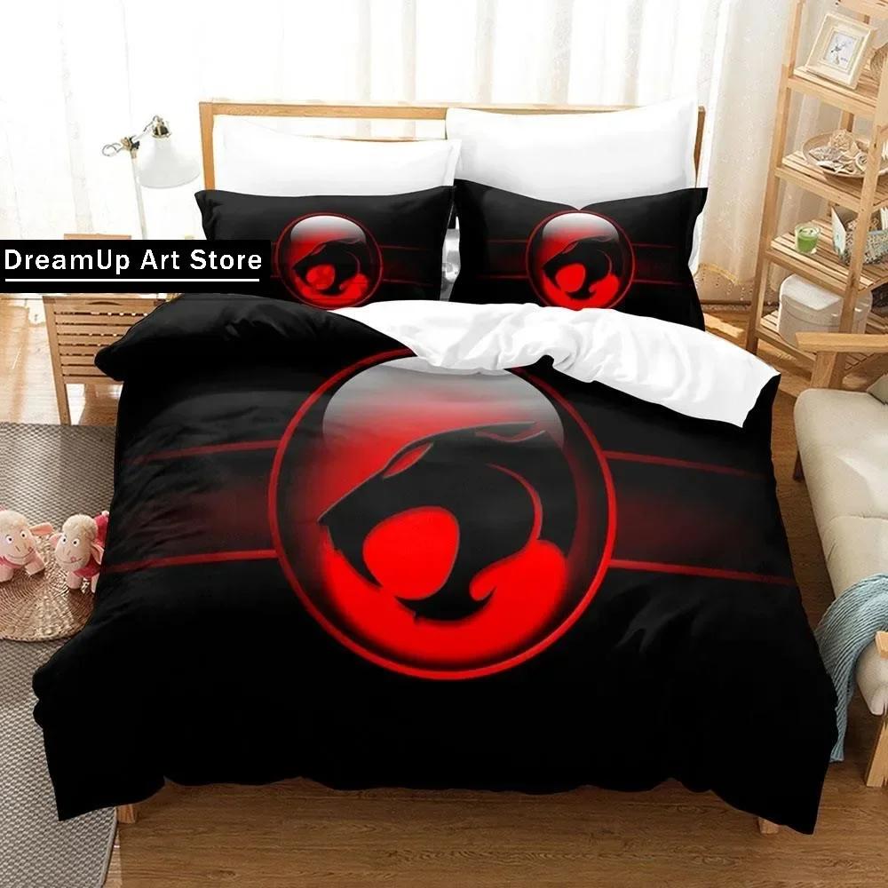 Постельное белье Thundercats Односпальное Полуторное Двуспальное Queen King Размер Постельный комплект Взрослая Детская Спальня Комплекты с пододеяльником 3D Печать Аниме Комплект постельного белья