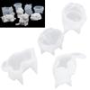 4Pcs Cat Mould Mold DIY Crystal Silicone HandMade Animal Shaped Crafts Ornaments