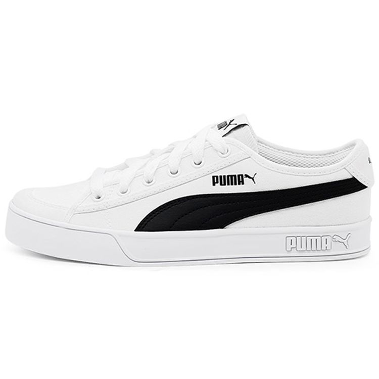 Puma Smash V2 Vulc CV White Black Unisex Sneakers 365968-02