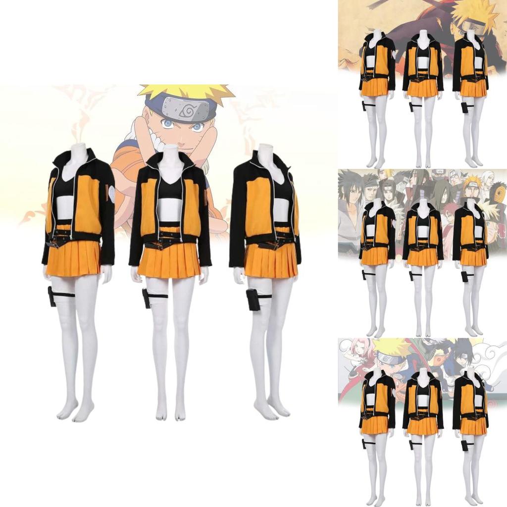 Стильный женский костюм для косплея Shippuden в стиле аниме, полиэстеровый наряд