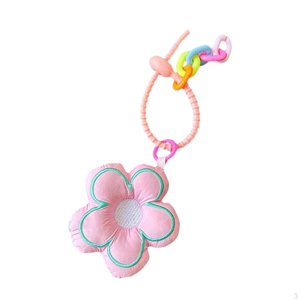 Floral Pendant Keychain Sleek Key Organizer Adorable Purse Accessory