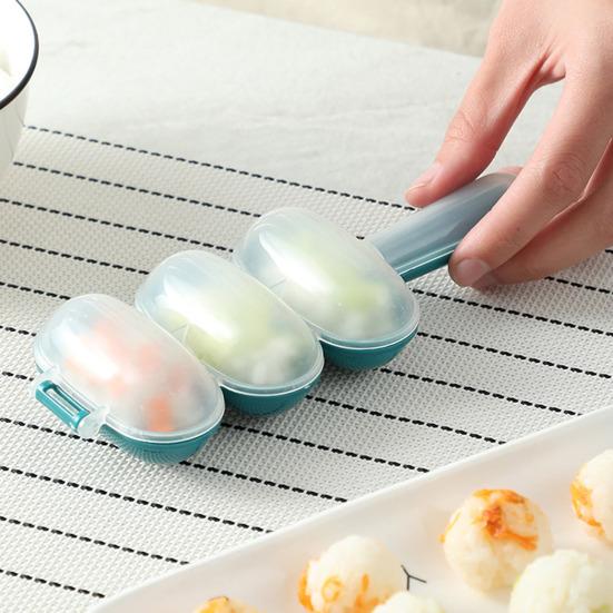 Форма для рисовых шариков для суши, сферическая форма для онигири с антипригарным покрытием, набор для приготовления фрикаделек, простой набор для приготовления суши для всей семьи