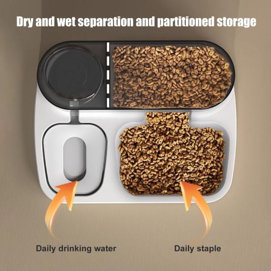 Кормушка для кошек и диспенсер для воды, комплект без электричества, автоматическая кормушка большой емкости для маленьких и средних собак, домашних животных, щенков и котят