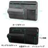Ysemco Car Sun Visor Pocket, Sunglass Pocket, Card Storage, Small Items, Multi-functional, Car Storage Supplies (Black)