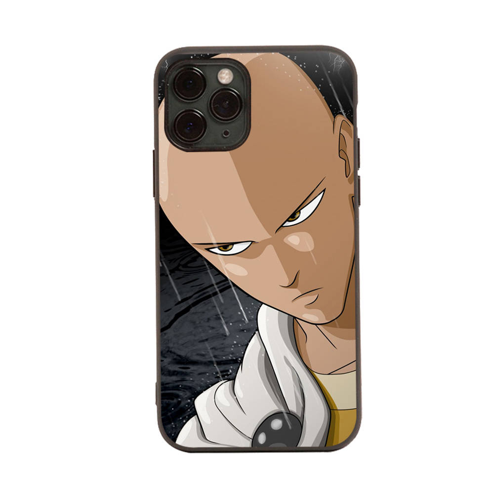 WD30 One Punch Man Black Sofe Case for Samsung Note 20 Lite S24 Ultra S23 A03 A05 A06 A11 A71 A15 A16 A13 A24 A25 A33 A52 A53 A50 M55 M35 Plus