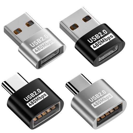 Адаптер для телефона Type-C на USB-A 2.0 480 Мбит/с Высокоскоростная передача данных Многофункциональный зарядный адаптер