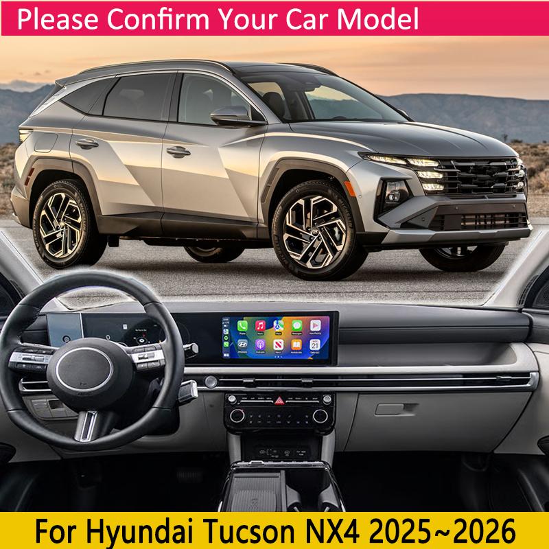 Накладка на панель приборов для Hyundai Tucson NX4 Facelift 2025 2026 Коврик Солнцезащитный Коврик на панель Ковер Коврик Подушка Наклейки Аксессуары