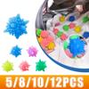 5/8/10/12PC Reusable Household Laundry Ball To Prevent Clothes from Being Tangled, Washing Machine Washing Ball Cleaning Ball Powerful Decontamination