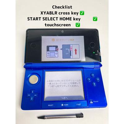 Nintendo 3DS CTR-001 Кобальтово-синий со стилусом проверка работы консоли! Подтвержден стартап Stylus
