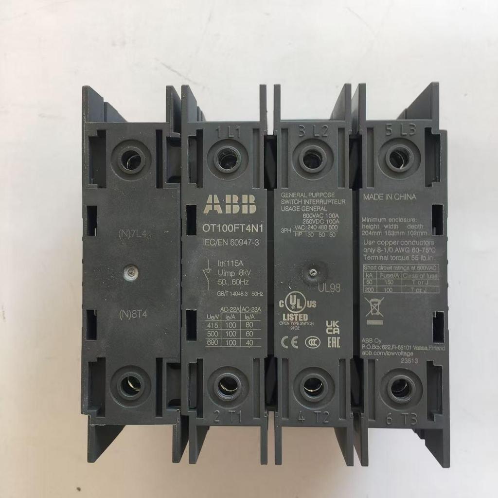 ABB OT Series Isolating Switch (16-160A) Model OT100FT4N1