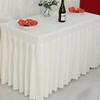 Tablecloth 4 Ft. Pleat Polyester Table Skirt White