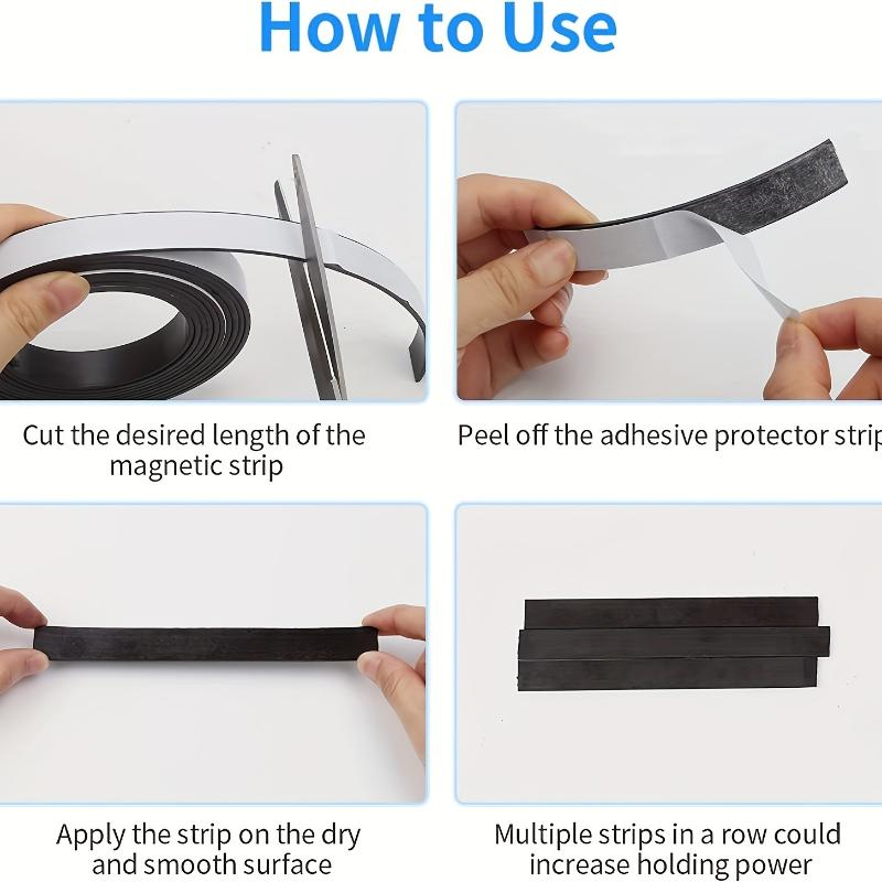 Самоклеящаяся гибкая катушка с магнитной лентой очень подходит для поделок и поделок, досок и холодильников - толщина 2 мм