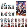 Christmas Advent Calendar Panda Calendar, 24 Days Countdown Contains Acrylic Ornament Set Ornaments, Cute Hanging Decorations for Tree