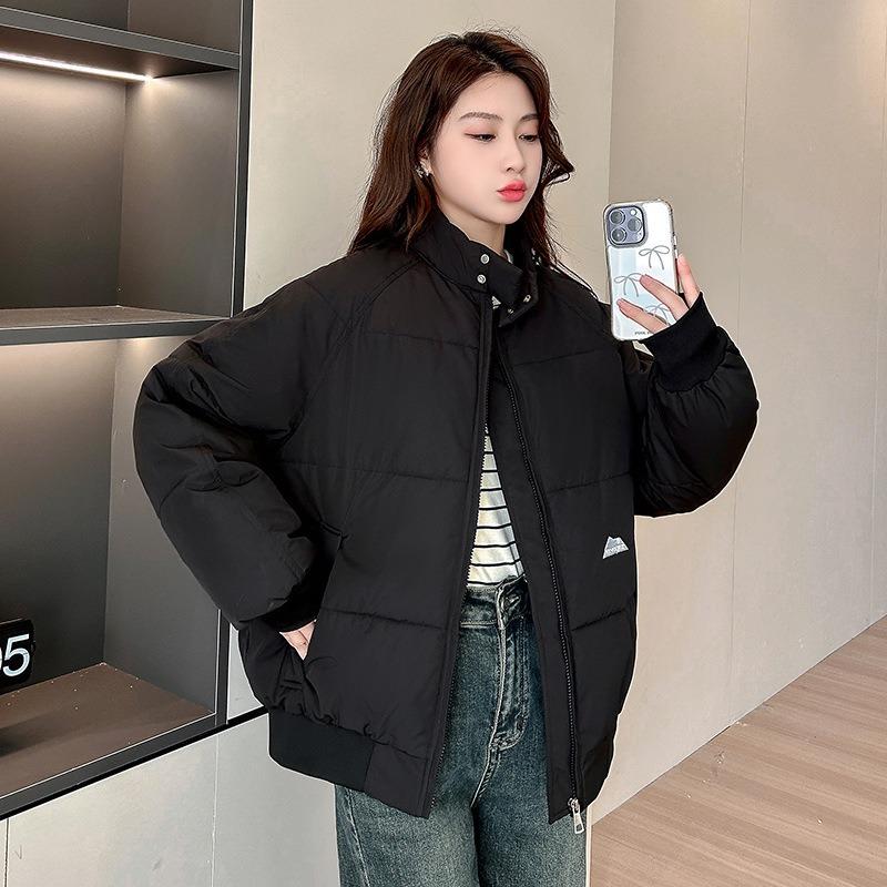Хлопковая одежда с воротником-стойкой, женская модная одежда, короткая свободная теплая куртка, куртка-хлебница