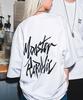 MONSTER REPUBLIC Логотип движения Черная футболка Белый