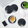 Kyododoya Japanese-style Coasters, Set of 2, Silicone, Round, 10cm Diameter, For Cold Drinks, Heat Resistant up to 260°C, Non-Slip, Black