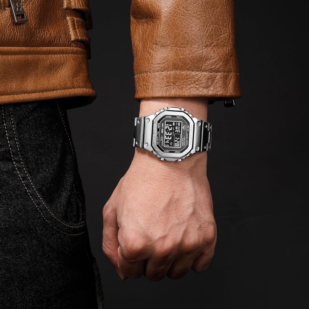 Часы Masturbation Shock Clank Metal Цифровые часы Часы Omeco Eye Clock Homage Часы для гольфа Часы для гольфа Мужские (Серебряный)