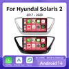 Wireless CarPlay Android 14 Auto Radio For Hyundai Solaris 2 Verna 2017 - 2020 4G+WIFI Car Multimedia GPS Navigation No 2din
