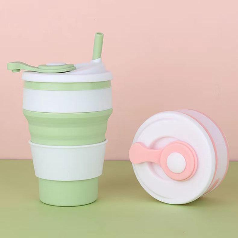 Портативная силиконовая складная чашка для путешествий на открытом воздухе, кофейная чашка, телескопическая чашка с защитой от падения, высокотемпературная чашка для воды