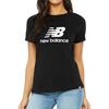 New Balance Новая футболка Val Nb EssenTial Graphic из хлопка с коротким рукавом Черная wT91546 Bk