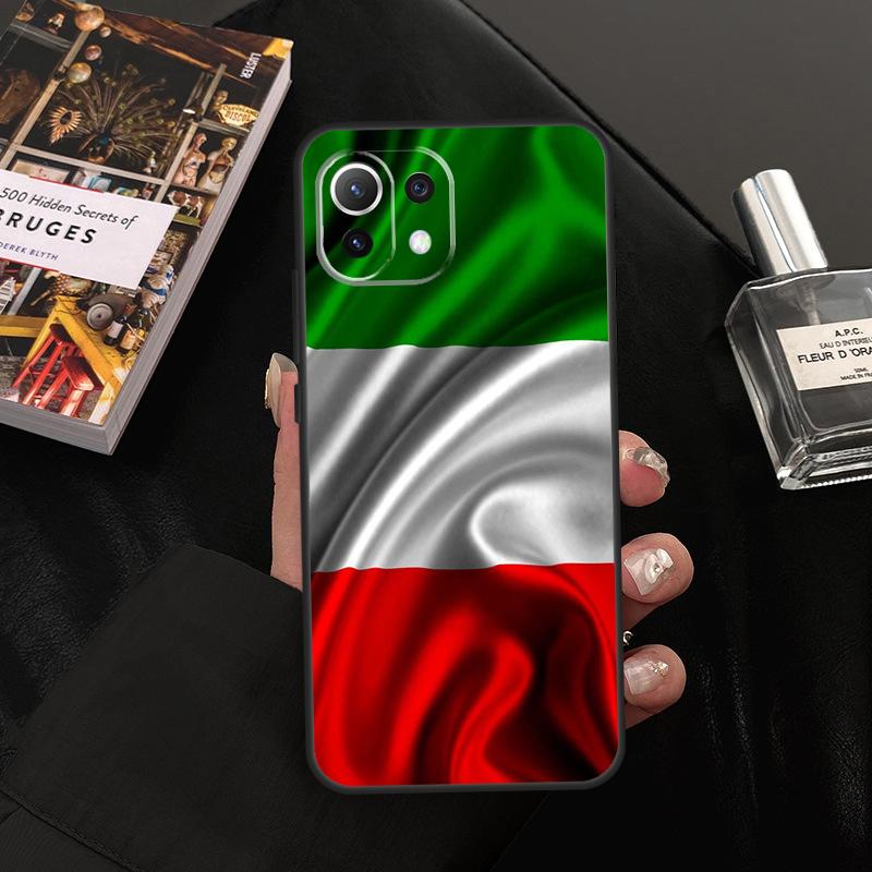 Italy Flag Case For Xiaomi 15 14 13 Ultra 11T 12T 13T 14T Pro POCO X7 Pro X3 X5 X6 F5 F6 M6 Pro Cover
