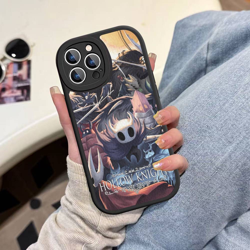 Мультяшный чехол для телефона Hollow Knight из твердой кожи для iPhone 14 13 16 Mini 15 14 11 12 Pro Max Plus Fundas