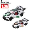 Игрушечная машинка Bentley GTR в масштабе 1/36, автомобиль Super Sport, миниатюрная модель, свободные колеса, литой металл из цинкового сплава, коллекция, детский подарок, машинка